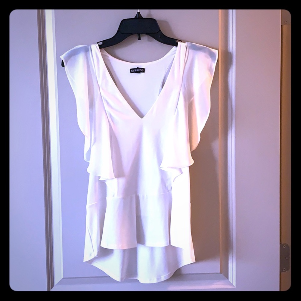 Express white top size XS